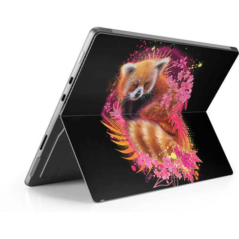 Red Panda with Flowers by Sheena Pike Surface Pro 8 Skin